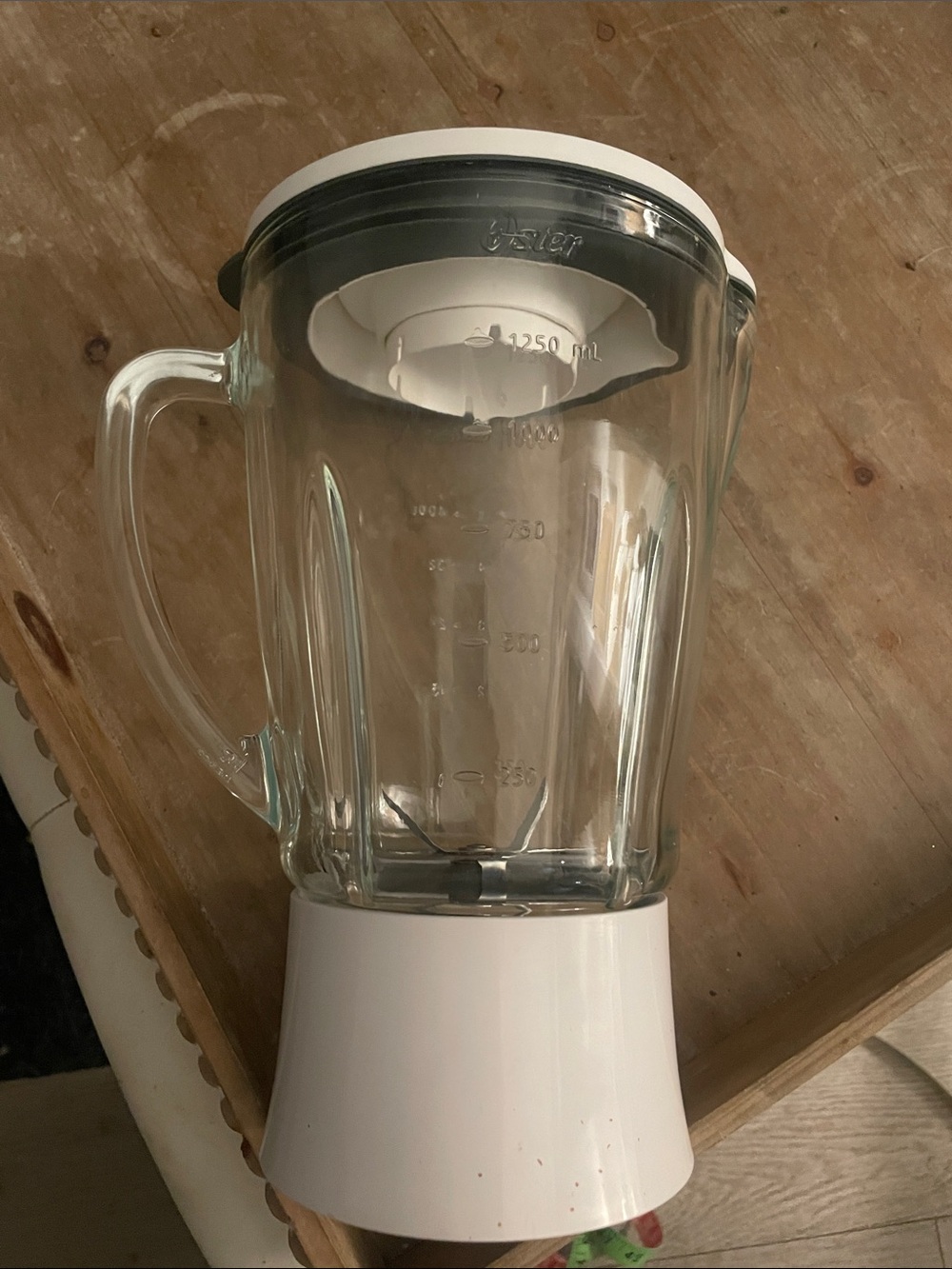 White Glass Blender with Removable Lid - Home Kitchen Oster 4 inch
